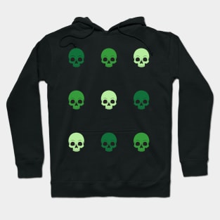 50 shades of green skulls Hoodie